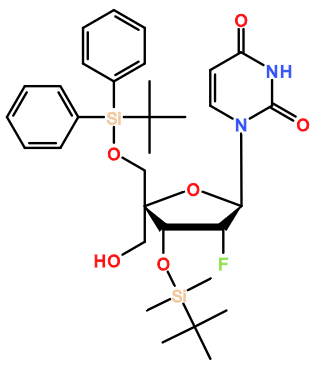 (image for) MC004723 3'-O-TBS-5'-O-TBDPS-2'-F-4'-C-(hydroxymethyl)-2'-dU